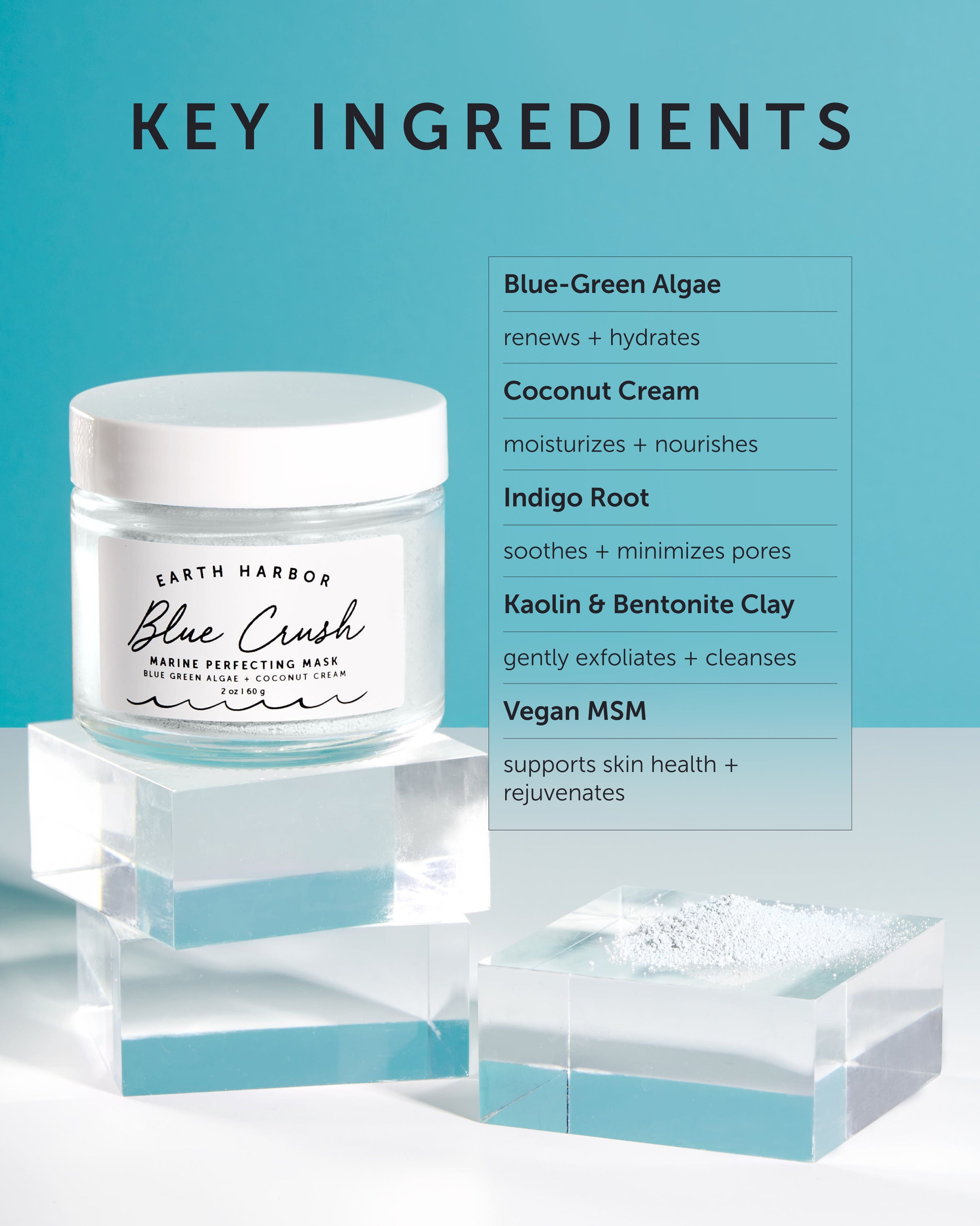 BLUE CRUSH Marine Perfecting Mask - Refill - Earth Harbor Naturals