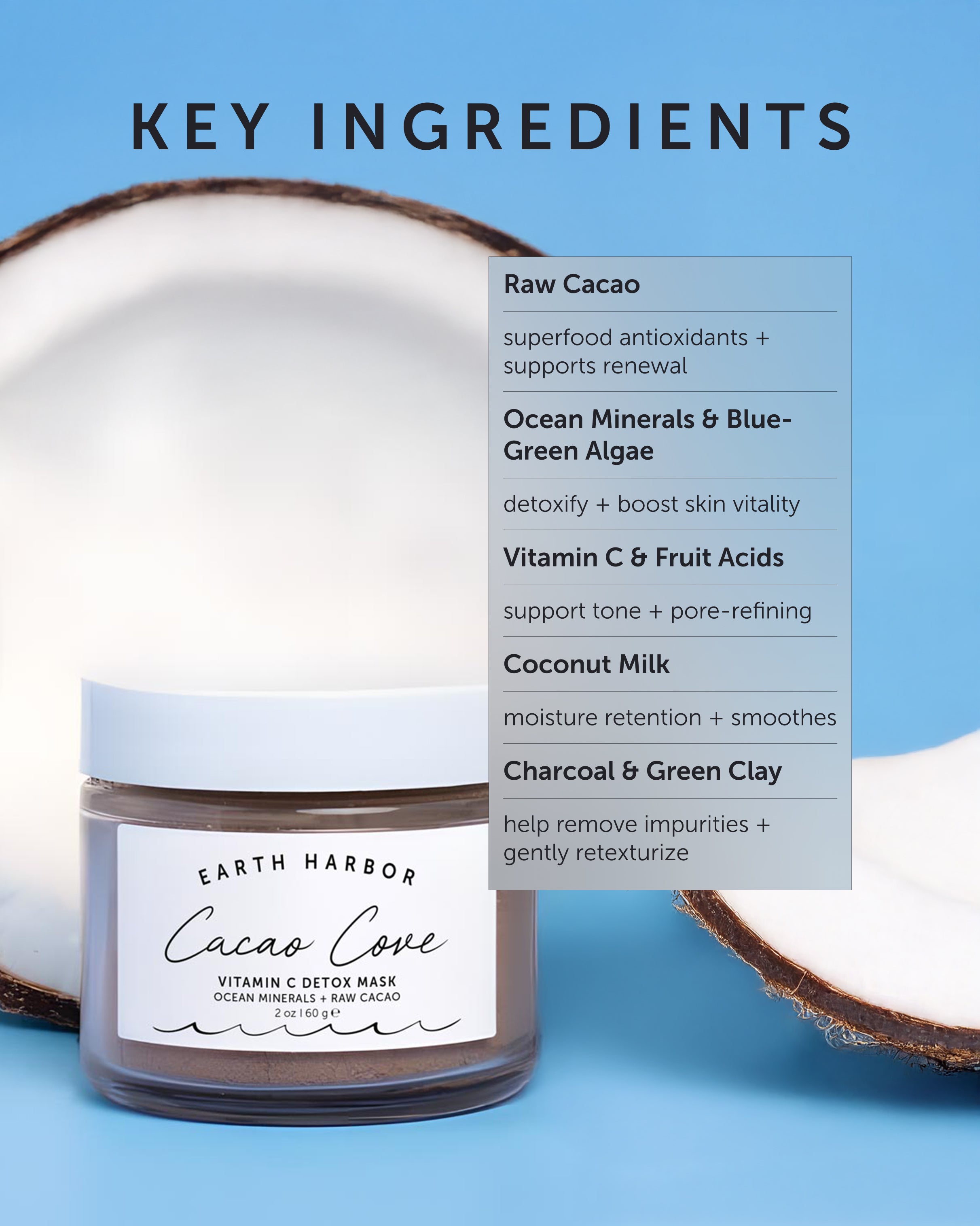 CACAO COVE Vitamin C Detox Mask - Refill - Earth Harbor Naturals