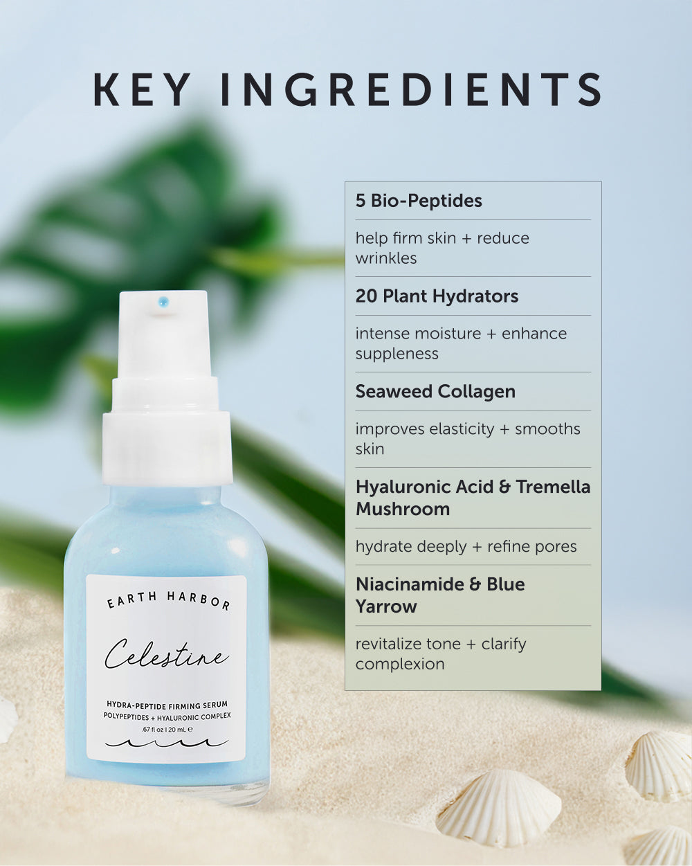 CELESTINE Hydra-Peptide Firming Serum - Earth Harbor Naturals