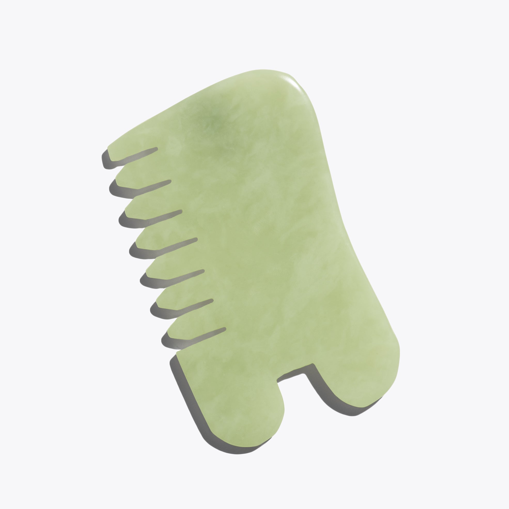 ISLAND JADE Gemstone Gua Sha + Massaging Comb - Earth Harbor Naturals