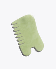 ISLAND JADE Gemstone Gua Sha + Massaging Comb - Earth Harbor Naturals