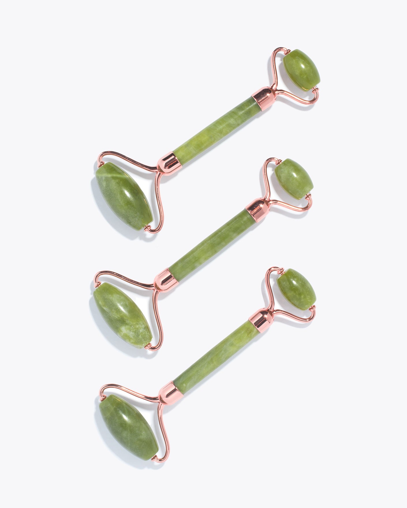 ISLAND JADE Rose Gold Gemstone Facial Roller - Earth Harbor Naturals