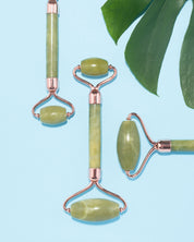 ISLAND JADE Rose Gold Gemstone Facial Roller - Earth Harbor Naturals