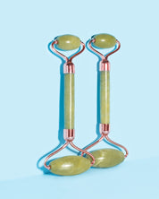 ISLAND JADE Rose Gold Gemstone Facial Roller - Earth Harbor Naturals